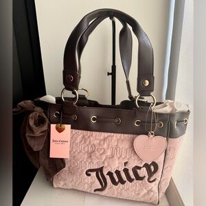 Juicy Couture Vintage Dreams Tote Bag Pink/ Chocolate